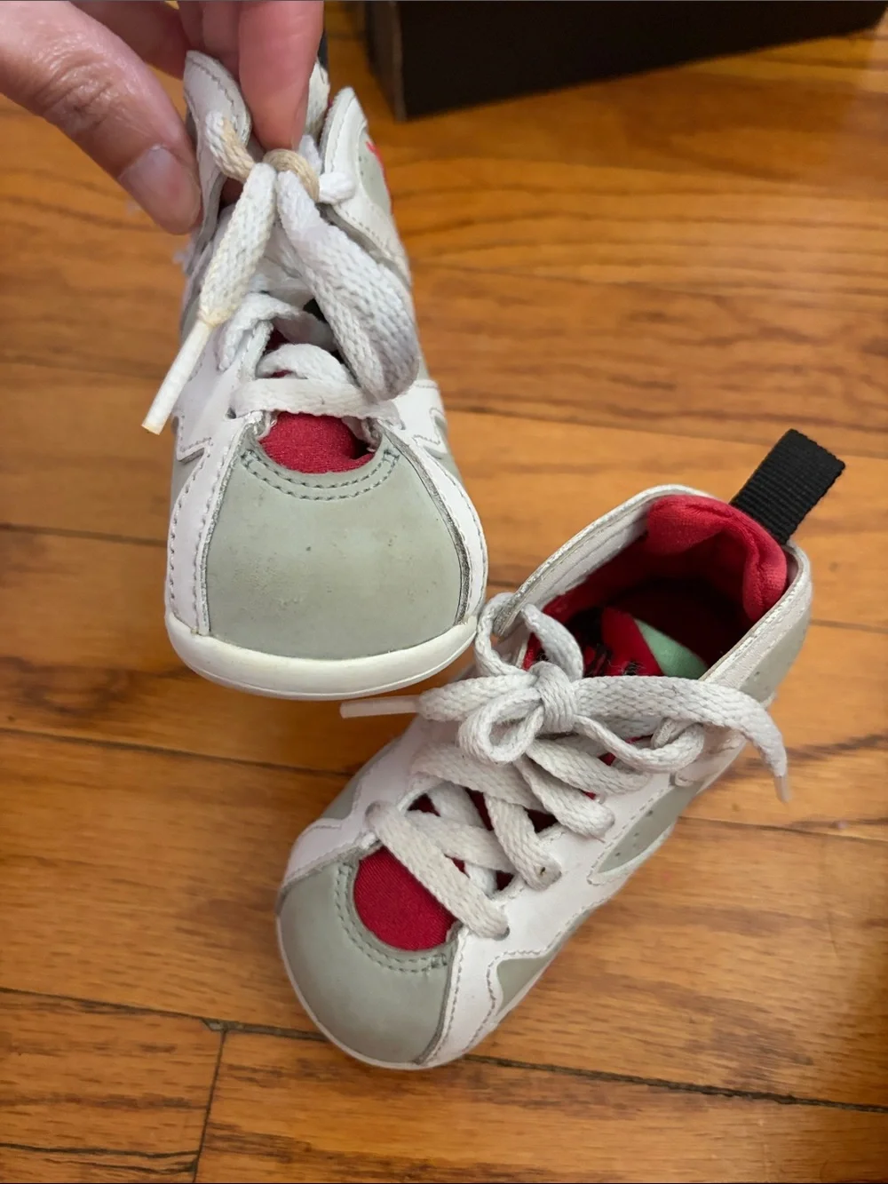 Jordan Toddler Sneakers in White, Gray & Red